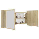 804983 LED Bathroom Mirror Cabinet Sonoma Oak 100x12x45 cm Acrylic