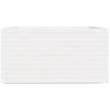 Garden Planter White 90x90x49.5 cm Solid Wood Pine 3282535