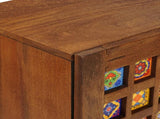 Sideboard with Storage Walnut 60 x 33 x 75 cm Solid Mango Wood 4018250
