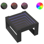 ZNTS Coffee Table with Infinity LED Black 50x53x30 cm 847624