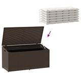 Garden Storage Box Brown 110x50x58 cm Poly Rattan 4104070