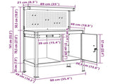 Workbench Black 90 x 49 x 141 cm Engineered Wood and Metal 42020133
