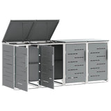 Wheelie Bin Storage Grey 276 x 77.5 x 112.5 cm Stainless Steel 3422245