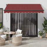 Automatic Retractable Awning Burgundy 350x250 cm 3310184