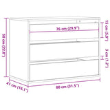 Corner Chest of Drawers Artisian Oak 80x41x58 cm Engineered Wood 852860