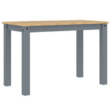 ZNTS Dining Table Panama Grey 117x60x75 cm Solid Wood Pine 4005703