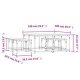 Nesting Coffee Tables 5 pcs Smoked Oak Engineered Wood 835336