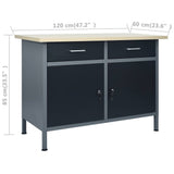 Workbench with Three Wall Panels and One Cabinet 3053438