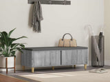 Hall Bench with Cushion with Door Grey Sonoma 100 x 38 x 46 cm 891541
