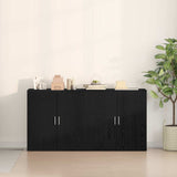 Sideboard 2 pcs Black Oak 79 x 38 x 80 cm Engineered Wood 3334310