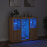 Sideboards with LED Lights 3 pcs Sonoma Oak Engineered Wood 3209123