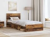 Bed Frame with Headboard Old Wood 75 x 190 cm Solid Pine Wood 3410670