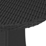Garden Table Black 70x70x73 cm Poly Rattan 310465