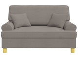 Armchair with Cushions Taupe Fabric 42043510