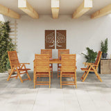 Garden Dining Set Folding 7 pcs Brown Solid Acacia Wood 3375627