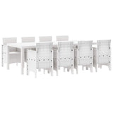 Garden Dining Set 9 pcs Light Grey Polypropylene 3378747