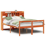Bookcase Bed without Mattress Wax Brown 140x190cm Solid Wood Pine 3322069