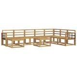 Outdoor Sofa Set 9 pcs White Solid Acacia Wood 3388093