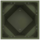 Planter 2 pcs Olive Green 30 x 30 x 75 cm Steel 883773