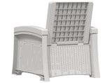 Reclining Garden Chair Rattan Look 2 pcs White PP 8011998