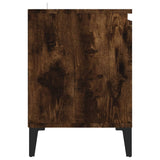 TV Cabinet with Metal Legs Smoked Oak 103.5x35x50 cm 813161