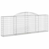 Arched Gabion Baskets 8 pcs 300x30x100/120 cm Galvanised Iron 3146527
