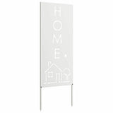 Garden Privacy Screen White 50 x 140 cm Cold-rolled steel 876337