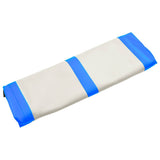Inflatable Gymnastics Mat with Pump 800x100x20 cm PVC Blue 92692