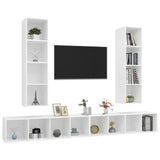 Wall-mounted TV Cabinets 4 pcs White Engineered Wood 3079889