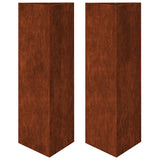 Garden Planters 2 pcs Triangular 30x26x75 cm Weathering Steel 851156