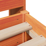 Bed Frame without Mattress Wax Brown 200x200 cm Solid Wood Pine 3323250