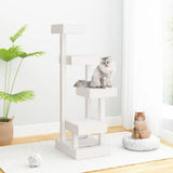 Cat Tree White 45.5x49x103 cm Solid Wood Pine 824649
