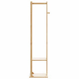 Coat Stand with Hooks and Shelves 38.5x30x156 cm Bamboo 4008918