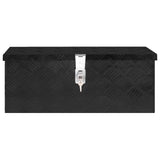 ZNTS Storage Box Black 60x23.5x23 cm Aluminium 152249