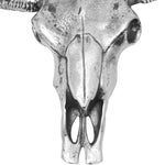 Skull Head Decoration Wall-Mounted Aluminium Silver 243483