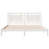 Extra Long Bed Frame without Mattress White 200x220 cm Solid Wood 3309208