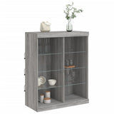Sideboard with LED Lights Grey Sonoma 81x37x100 cm 836719
