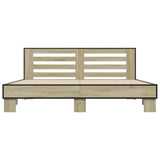 Bed Frame without Mattress Sonoma Oak 200x200 cm 3280083