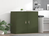 Storage Cabinet Olive Green 90 x 40 x 105 cm Steel 891650