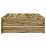 Garden Footstool Natural Impregnated Pine Wood Large Modular 825757