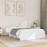 Bed Frame White Engineered wood Double bed size Bed Frame 3295653
