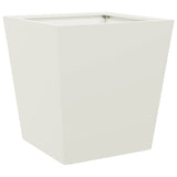 ZNTS Garden Planter White 40x40x40 cm Steel 851054