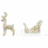 Reindeer Pull Sleigh Warm White 30 x 12 x 54.5 cm PET 42018970