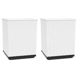 Planters 2 pcs White 30x30x37 cm Polypropylene 364183