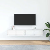 TV Cabinets 2 pcs White 80x31x25.5 cm Engineered Wood 861509