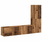 Wall Mounted TV cabinets 3 pcs Old Wood Engineered Wood 3328961