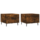 Coffee Tables 2 pcs Smoked Oak 50x50x40 cm Engineered Wood 829439
