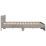 Bed Frame without Mattress Grey Sonoma 160x200 cm 3207474