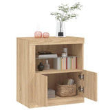 Sideboard with LED Lights Sonoma Oak 60.5x37x67 cm 836618