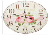 Vintage Wall Clock Flower 60 cm 325177